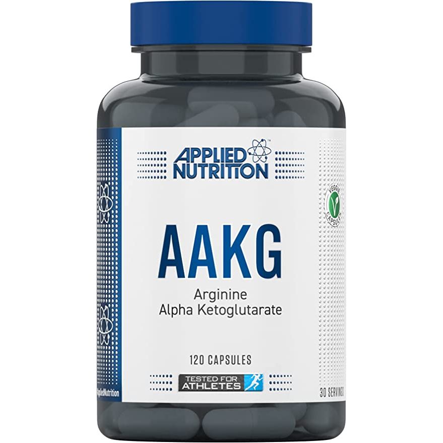 Applied Nutrition AAKG L Arginine Alpha Ketoglutarate Amino Acid Extra Strength Energy Pre Workout Booster Supplement - 120 Caps