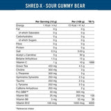 Applied Nutrition Shred X Thermogenic, Sour Gummy Bear, 30 Serving - Gluta