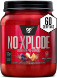 BSN N.O.-XPLODE Legendary Pre-Workout Supplement with Creatine, Beta-Alanine, and Energy, Dietary Supplement ,2.45 LB, Fruit Punch, 60 Servings - Gluta