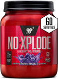 BSN N.O.-XPLODE Pre Workout Powder, Energy Supplement for Men and Women with Creatine and Beta-Alanine, Flavor: Grape, 60 Servings - Gluta