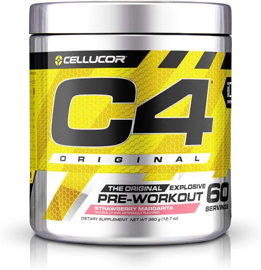 Cellucor C4 Original Explosive Pre-Workout - Strawberry Margarita - 60 Servings 390 Gm - Gluta