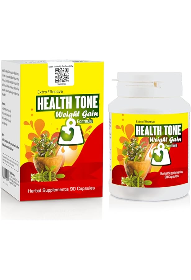 Herbal Health Tone Extra Effective Weight Gain Capsules For Men and Women - 90 Capsules - Gluta